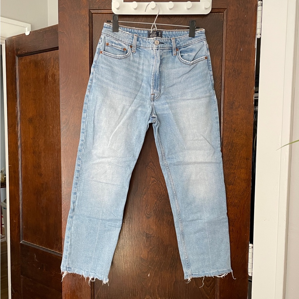 Abercrombie Simone High Rise Ankle Straight Jeans